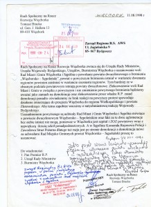 Zostaliśmy oszukani przez Rząd III RP Sejm PR powołał Powiat Więcborko-Sępoleński a Rząd Buzka bezprawnie go zablokował!