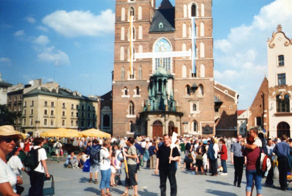 Na zdjęciu moje spotkanie z Świętym Janem Pawłem II w Krakowie 18. 08. 2002 r. po przyjęciu z moich rąk 23 marca 2002 r. honorowego obywatelstwa Więcborka - foto Tomasz Roman Bracka