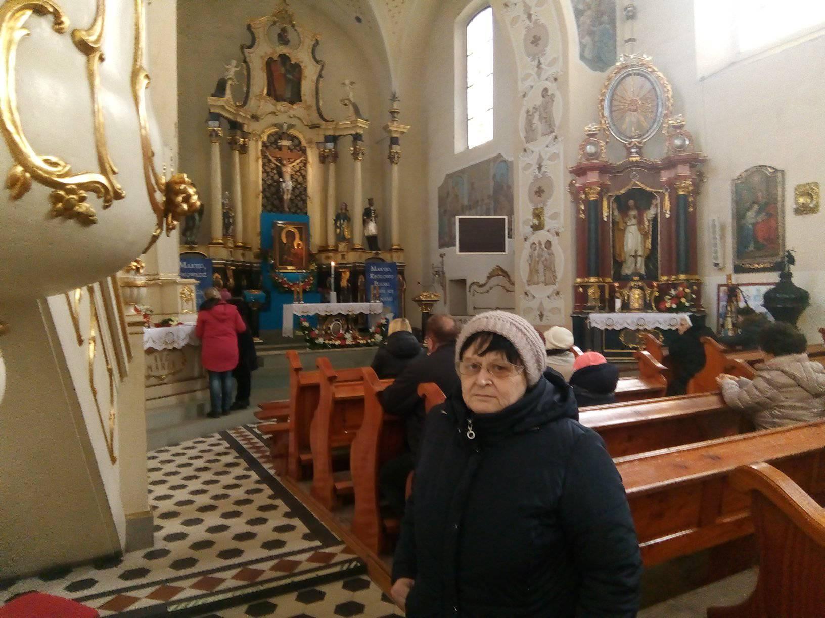 Moja Mama Renata Bracka w więcborskim kościele ostatni raz za życia. foto - Tomasz Roman Bracka