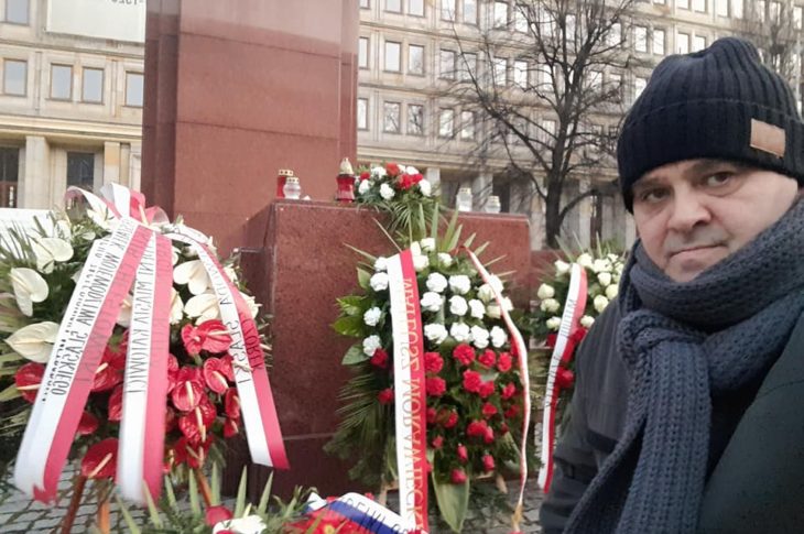 Katowice pomnik Marszałka Piłsudskiego, gdzie teraz składam kwiaty w 103 rocznicę odzyskania przez Polskę Niepodległości. Tomasz Roman Bracka