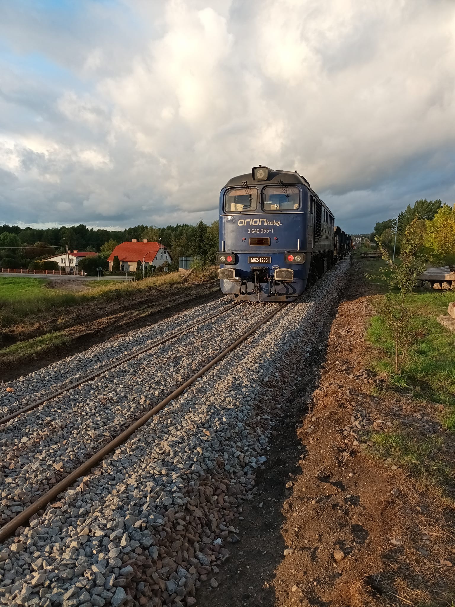 Kolejny pociąg towarowy wjechał dziś po rewitalizacji LK 281 na 135 letnią stacje PKP Więcbork foto - Tomasz Roman Bracka